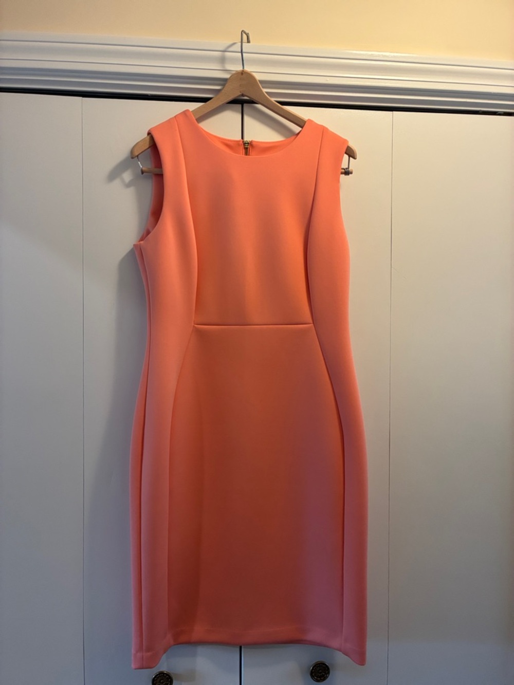 Calvin Klein Coral Midi Sheath Dress